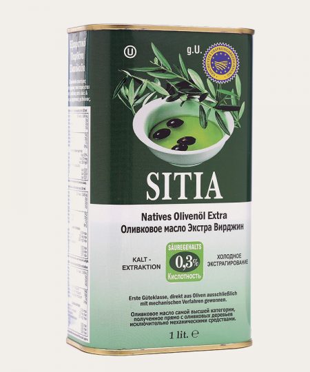 Sitia pdo extra virgin olive oil 0.3% canister 1lt